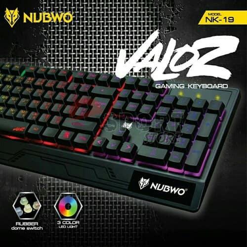 Nubwo คีย์บอร์ด Valoz NK-19 Rubber Dome switch Gaming Keyboard