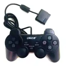ภาพขนาดย่อของสินค้าOKER Gaming JoyStick for Playstation รุ่น PSII-709 จอยเกมส์ เพลย์ 2 (สีดำ)