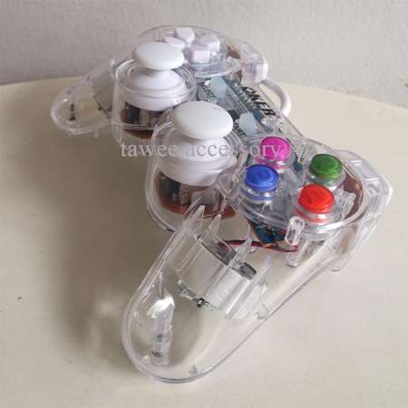  OKER JOY PSII Playstation2 จอยใช้กับเครื่องเพลย์ทู รุ่น PSII- 710 (สีขาวใส) White