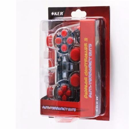 Oker จอยสำหรับเครื่อง Playstation2 JOY PSII รุ่น PSII-710 สีแดงไส