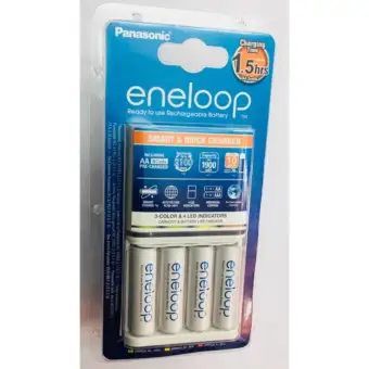 ราคา Panasonic Eneloop ชุดชาร์จเร็ว 1.5 ชั่วโมง + ถ่านชาร์จ AA 4 ก้อน (สีขาว) รีวิว