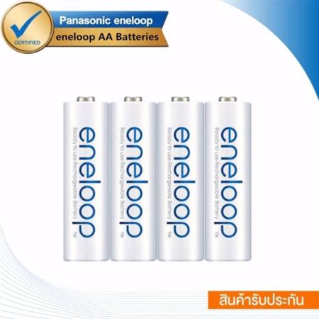 Panasonic Eneloop Rechargeable Battery ถ่านชาร์จ AA 1 แพ็ค 4 ก้อน (White)
