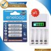 Panasonic Eneloop Rechargeable Battery ถ่านชาร์จ AAA 1 แพ็ค 4 ก้อน (White) แถมฟรี Quick LCD Charger