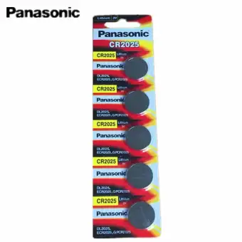 ราคา Panasonic ถ่านกระดุม lithium CR2025 (1 แพ็ค 5 ก้อน) รีวิว