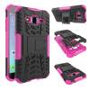 เคสโทรศัพท์สำหรับ Samsung Galaxy J2 SM-J200 กรณีกระแทกแรงกระแทก Heavy หน้าที่เกราะไฮบริดแอนตี้ - เคาะซิลิคอนยางยากปกหลัง (สีชมพูร้อน) - นานาชาติ