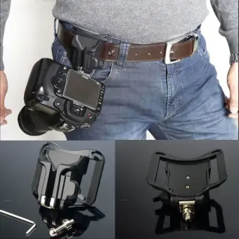   Portable 1/4 Quick Release Waist Belt Buckle Strap Hanger Holder for DSLR Camera - intl พันทิป