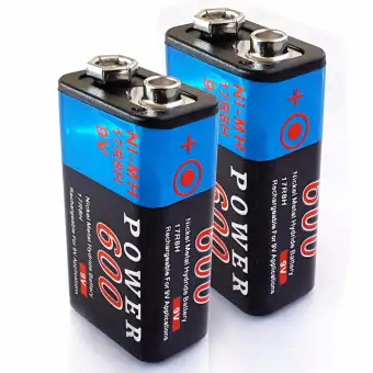 โปรโมชั่น Power ถ่านชาร์จ 9V 600mAh NIMH 2 ก้อน รีวิว