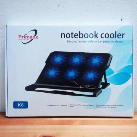 Primaxx Fan Notebookพัดลมระบายความร้อน โน๊ตบุ๊ครุ่น K6 ( ดำ)