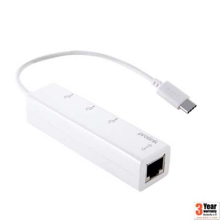 Prolink สายโปรลิงค์USB 2.0 C - USB 2.0 * 3 Ports + LAN  (MP420)