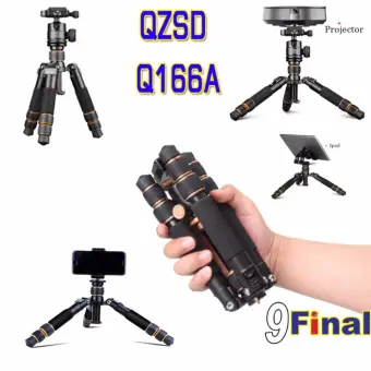 ข้อมูล ขาตั้งกล้อง QZSD Q166A aluminum table tripod portable mini tripod flexible camera tripod use with head พันทิป