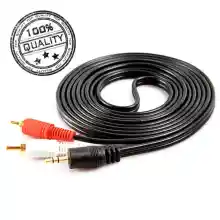 ภาพขนาดย่อของภาพหน้าปกสินค้าRCA Cable 1.5M 3.5mm(M) to RCA(M) 2หัว สายสัญญาณเสียง ต่อหูฟัง/ลำโพง 423A ยาว 1.5เมตร (สีดำ) จากร้าน LXJ บน Lazada