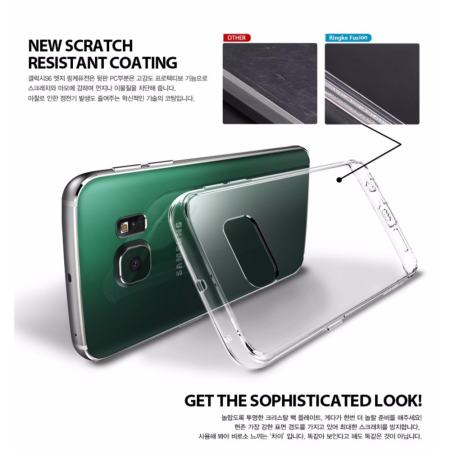 Rearth Ringke Fusion  เคสกันกระแทกระดับ Military Grade ของแท้ สำหรับ Samsung Galaxy S6 Edge Plus  สีดำใส - Smoke Black