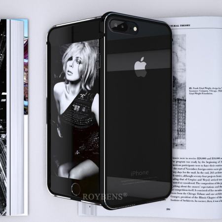 Roybens กันกระแทกโลหะยางกรณียากเคสบางสำหรับ IPhone 7 พลัส Jet ดำ (สี: c0) - นานาชาติ