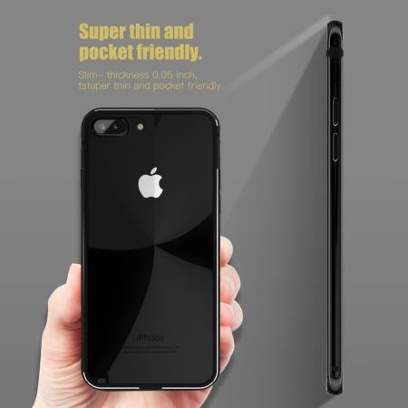 Roybens กันกระแทกโลหะยางกรณียากเคสบางสำหรับ IPhone 7 พลัส Jet ดำ (สี: c0) - นานาชาติ