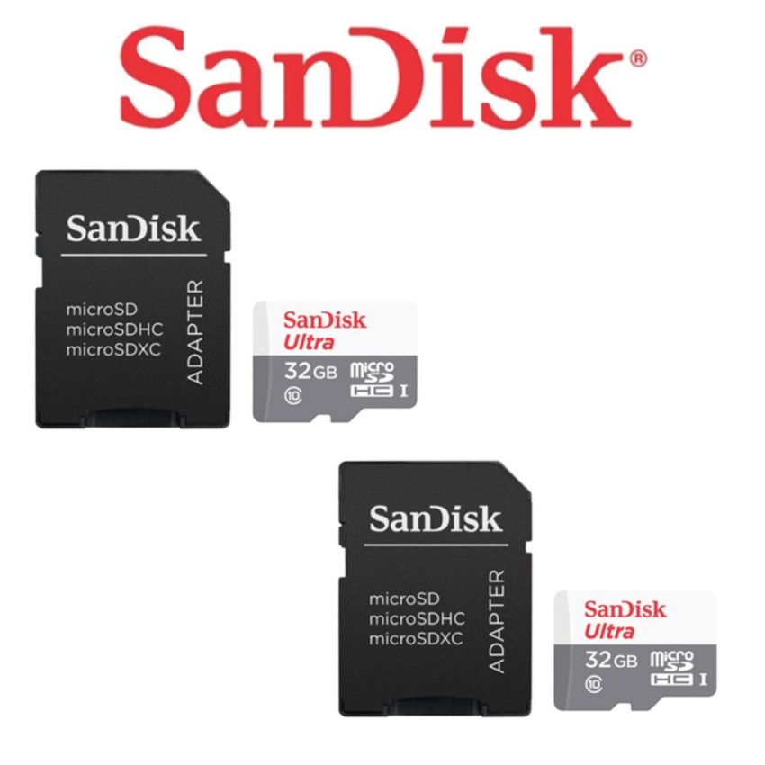 Sandisk เมมโมรี่การ์ด 32GB Ultra 320x 48MB/s Class 10 UHS-I Micro SD SDHC  2ชิ้น