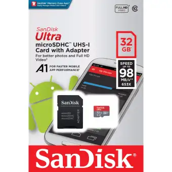 โปรโมชั่น SanDisk 32GB Ultra Micro SD 653x (98MB/s) พันทิป