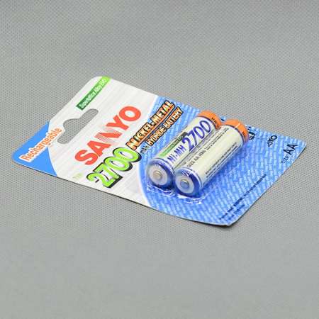 SANYO ถ่านชาร์จ รุ่น HR-4U-2B-2700  ไซส์ AA 2700 mAh 4 ก้อน(White )  