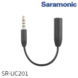 Saramonic SR-UC201 3.5mm Female TRS Microphone Adapter Cable to 3.5mm Male TRRS for iPhone, iPad, and Android Smartphones and Tablets