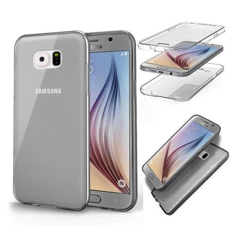ป้องกันรอยขีดข่วน 360 ด้านหน้าและด้านหลังเต็มรูปแบบโปร่งใสกรณีกันชนทีพียูแบบยืดหยุ่นป้องกันรอยขีดข่วนสำหรับ Samsung Galaxy S6 ขอบบวก