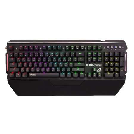 SIGNO คีย์บอร์ดเกมมิ่ง E-Sport RGB Mechanical Gaming Keyboard รุ่น MEXIMUS KB-778 (Blue Switch) สีดำ
