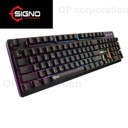 SIGNO  คีย์บอร์ดสำหรับเกมE-Sport Semi Mechanical Gaming Keyboard Rubber Dome รุ่น PANDORUS KB-760