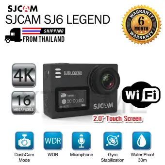 รีวิว SJ6 LEGEND 4K WiFi Action Camera / 16MP / Gyro Stabilization / Waterproof / สีดำ พันทิป