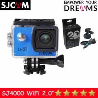 ราคา SJCAM SJ4000 Wi-Fi 12MP Model 2016เมนูไทย จอ2.0นิ้ว(Blue) (+ CarSet) พันทิป