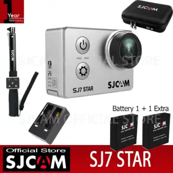 โปรโมชั่น SJCAM SJ7 STAR 4K Native 30fps 16Mp กล้องกันน้ำ (Black)+Battery+Dual-Charger+BAG+Remote Selfie pantip