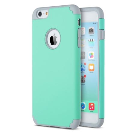 บางคู่ชั้นรอยขีดข่วนไฮบริดยากปกหลังและซิลิโคนนุ่มป้องกันกรณีสำหรับ iPhone 6 พลัส/6 วินาทีบวก 5.5 นิ้ว - นานาชาติ