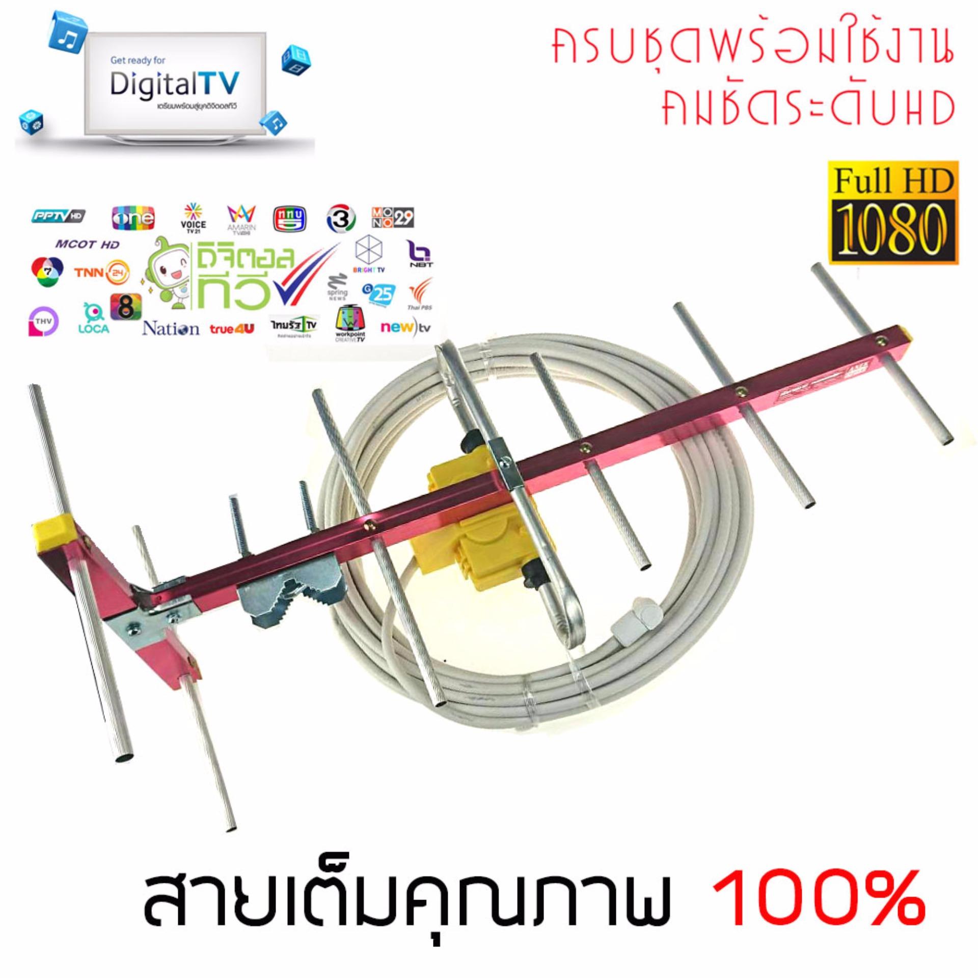 soi tiger เสาอากาศดิจิตอลทีวี สำหรับภายนอกอาคาร พร้อมสาย10m.