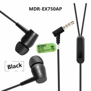 Sony หูฟังแบบสอดหู รุ่น MDR-EX750AP(Black)