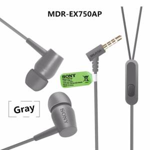 Sony หูฟังแบบสอดหู รุ่น MDR-EX750AP(Gray)
