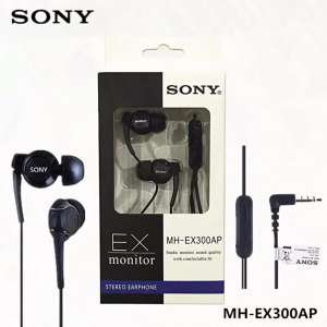 Sony หูฟังแบบสอดหู - รุ่น MH-EX300AP สีดำ