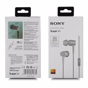 Sony หูฟังแบบสอดหู รุ่น MDR-EX750AP(สีเทา)
