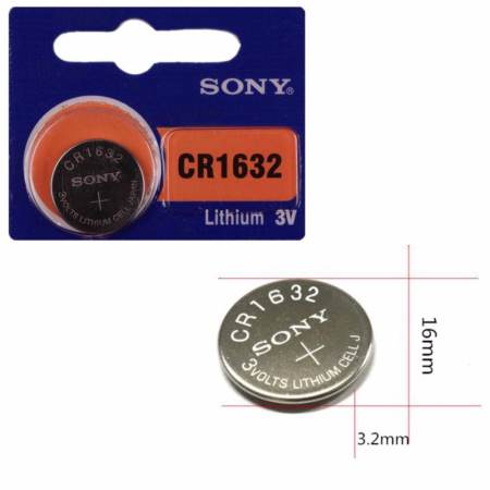 Sony ถ่านกระดุม SONY CR1632 Lithium 3V(1 แพ็ค 5 ก้อน) Sony ถ่านกระดุม SONY CR1632 Lithium 3V(1 แพ็ค 5 ก้อน)