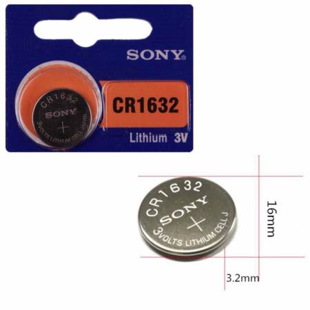 Sony ถ่านกระดุม SONY CR1632 Lithium 3V(1 แพ็ค 5 ก้อน)  