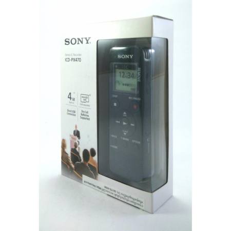 SONY เครื่องบันทึกเสียงระบบดิจิตอลพร้อม USB ในตัว 4GB รุ่น ICD-PX470 (สีดำ) 1ชุด