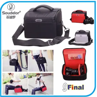 ราคา Soudelor Camera Bag กระเป๋ากล้อง ดิจิตอล digital , MirrorLess DSLR แบบถือ และสะพายข้าง รุ่น 5002 - Black รีวิว