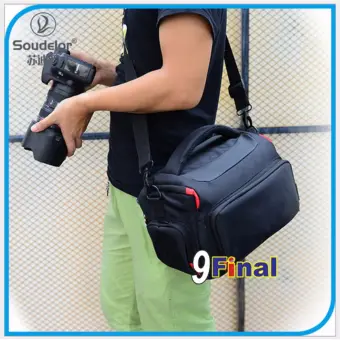   Soudelor Camera Bag กระเป๋ากล้อง Soudelor 1506 Size L ( no logo)  By 9FINAL for SLR / DSLR หรือ กล้อง ถ่ายวีดีโอ for NIKON 7000D 7100D หรือ Canon EOS 70D ดีไหม