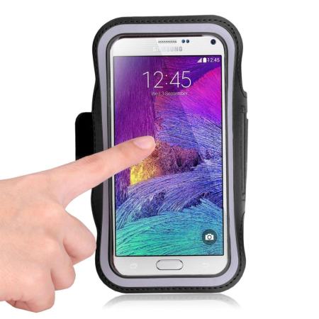 กีฬาแขนวงกรณี Defender สำหรับ Samsung Galaxy หมายเหตุ 2/3/4/5 พร้อมช่องใส่คีย์การ์ดปรับได้ง่ายการเชื่อมต่อหูฟังที่ดีที่สุดสำหรับโรงยิม/ฟิตเนสกีฬา/วิ่ง - นานาชาติ