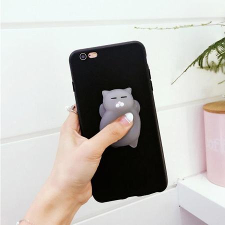 Squishy 3D หยิก Poke ซิลิโคนแมว Squishy สำหรับ iPhone 5/5 วินาที - นานาชาติ