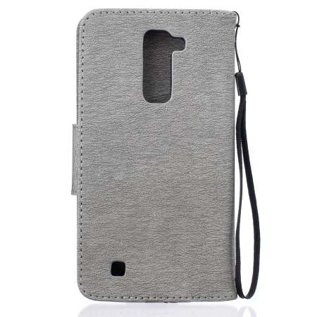 กระเป๋าสตางค์กระเป๋าเงินเครดิตผู้ถือบัตรแม่เหล็ก Flip Folio เคสกันกระแทกแบบนุ่มหนัง PU Ultra เข้ารูปพอดีสำหรับ LG K10 - INTL