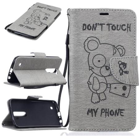 กระเป๋าสตางค์กระเป๋าเงินเครดิตผู้ถือบัตรแม่เหล็ก Flip Folio เคสกันกระแทกแบบนุ่มหนัง PU Ultra เข้ารูปพอดีสำหรับ LG K10 - INTL