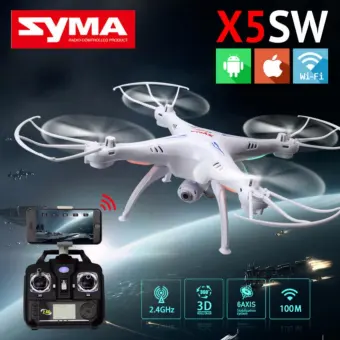 โปรโมชั่น Syma Drone Syma FPV Wifi Drone Quadcopter รุ่น X5SW โดรนติดกล้อง ถ่ายวีดีโอ ส่งภาพเข้ามือถือ บันทึกภาพได้  (White or Black) พันทิป