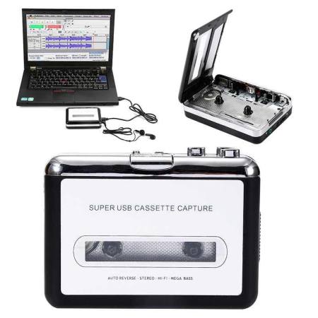 เทปไปยังเครื่องคอมพิวเตอร์ซุปเปอร์ Cassette ยูเอสบี MP3 พร้อมยูเอสบีสาย MP3 ผู้เล่น-นานาชาติ