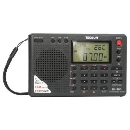 TECSUN PL-380 DSP PLL FM MW SW LW วิทยุสเตอริโอรับคลื่นโลกใหม่สีดำ - INTL