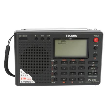 TECSUN PL-380 DSP PLL FM MW SW LW วิทยุสเตอริโอรับคลื่นโลกใหม่สีดำ - INTL