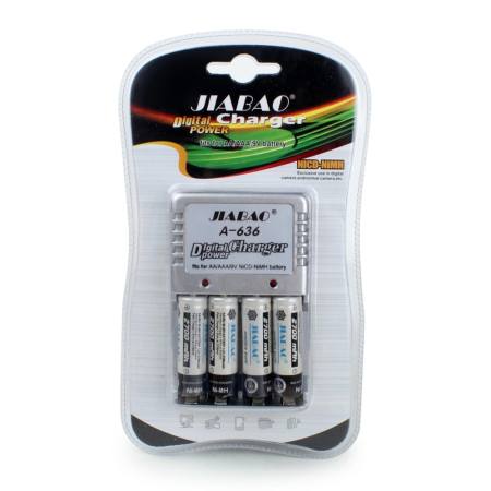 Telecorsa เครื่องชาร์จแบตเตอรี่ NICD-NiMH พร้อมถ่าน AAA 4 ก้อน รุ่น A-636