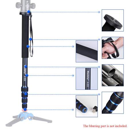 Telescopic ปรับอลูมิเนียมแบบพกพา DSLR  กล้องวิดีโอ Monopod Unipod POLE Stick