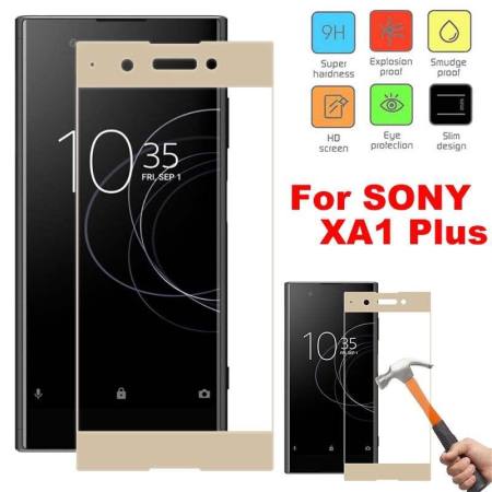 กระจกเทมเปอร์คลุมทั้งหมดฟิล์มกันฝุ่นปกป้องหน้าจอสำหรับ SONY XA1 PLUS - INTL